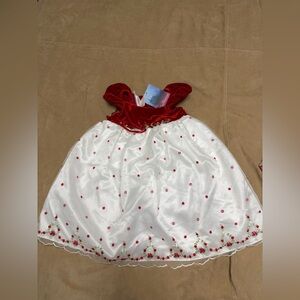 Elegant Red and White Kids Formal Dress